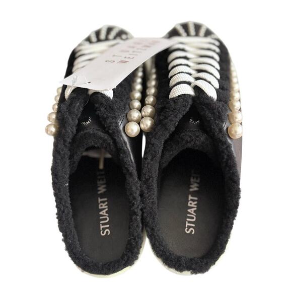 Stuart Weitzman Shearling Pearl Sneakers (Size 9, NWT  Minor Discoloration) - Picture 7 of 7